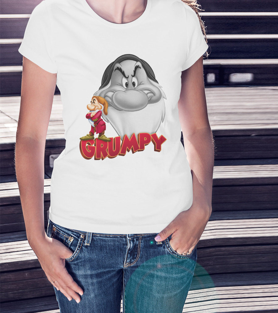 Grumpy Snow White Dwarf Character T-Shirt