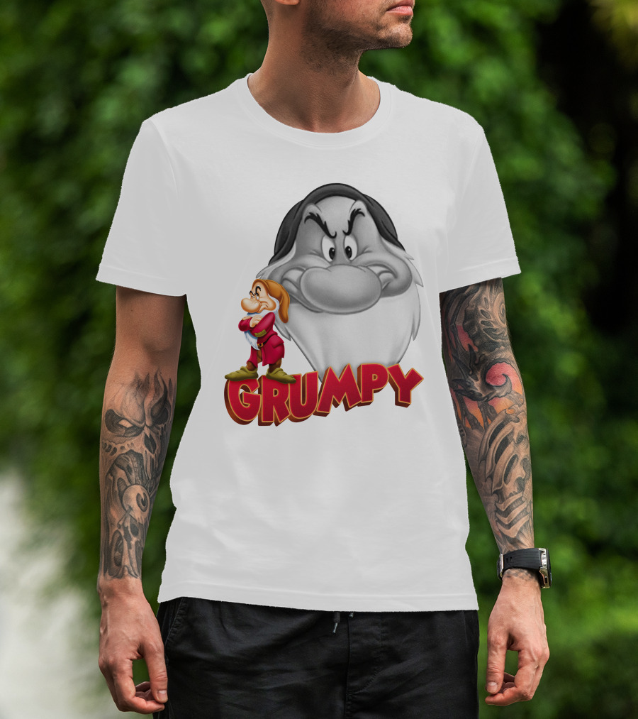 Grumpy Snow White Dwarf Character T-Shirt