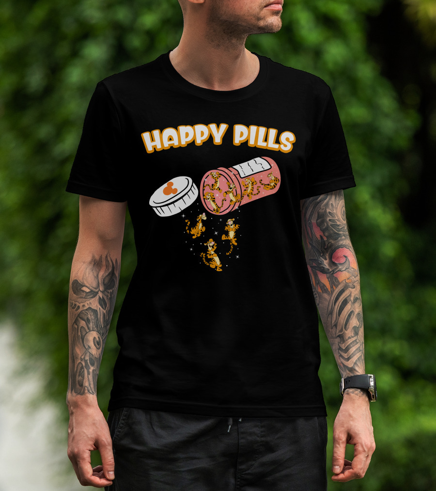 HAPPY PILLS TIGGER Capsule Spill T-Shirt
