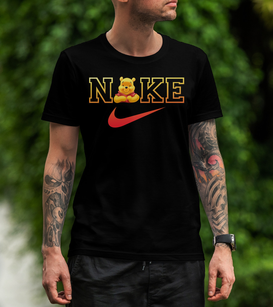 Nike Pooh Bear Red Swoosh T-Shirt