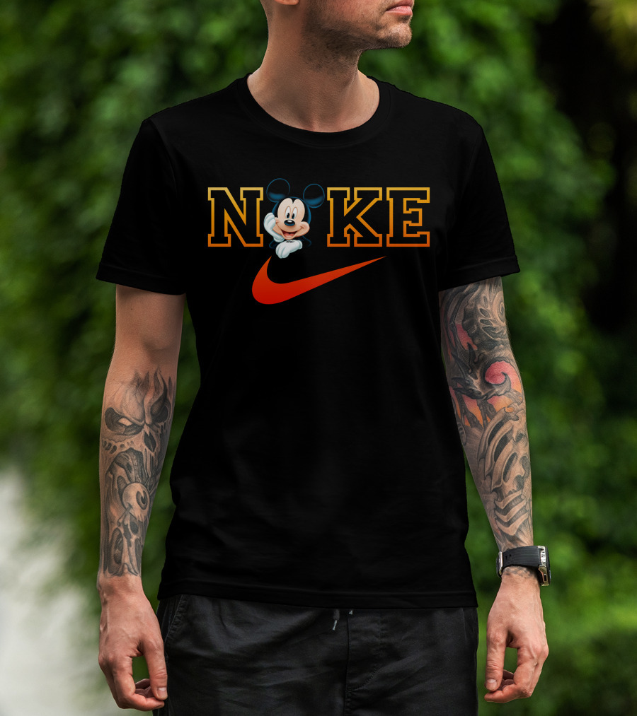 Mickey Mouse Nike Swoosh Theme T-Shirt