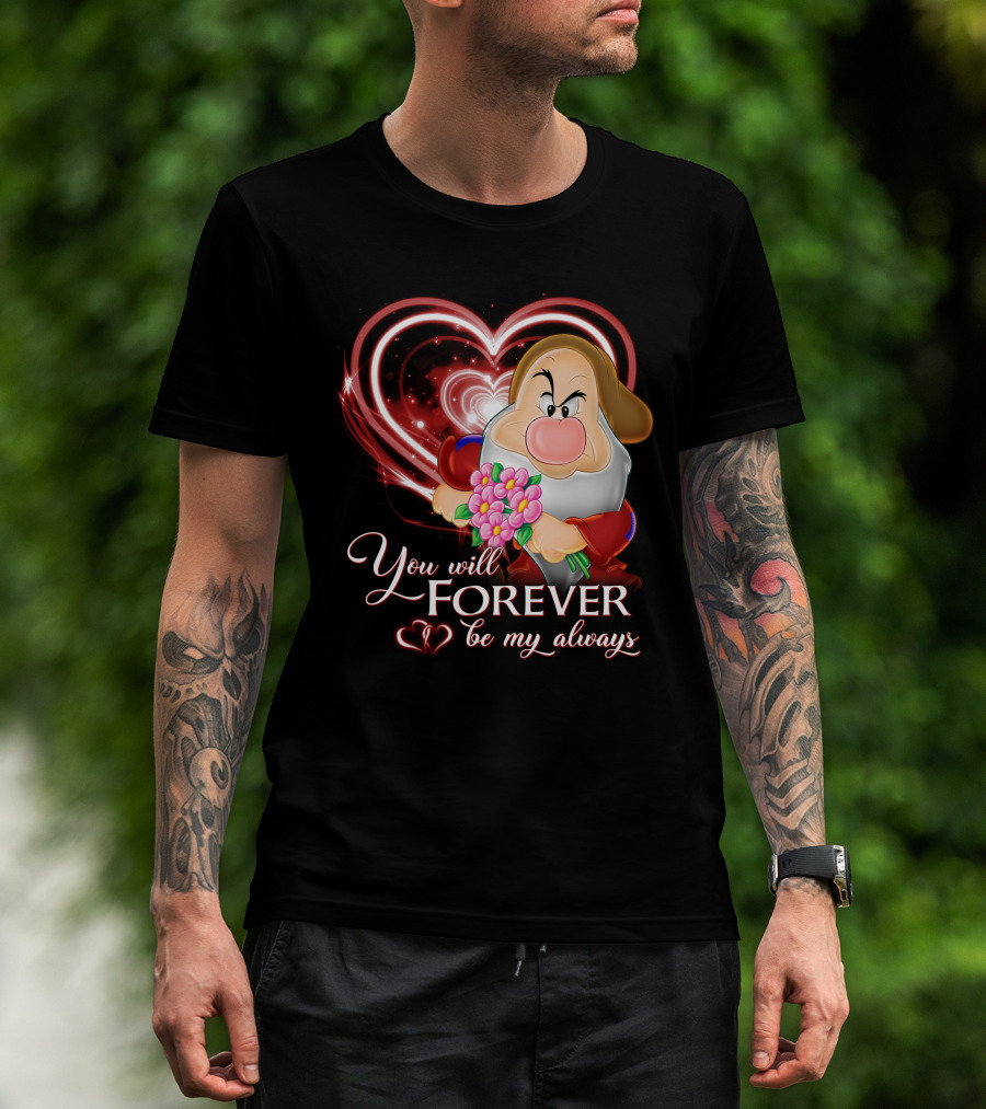 Grumpy You Will Forever Be My Always Heart And Flowers T-Shirt