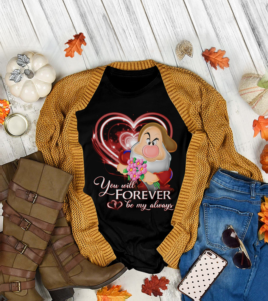 Grumpy You Will Forever Be My Always Heart And Flowers T-Shirt
