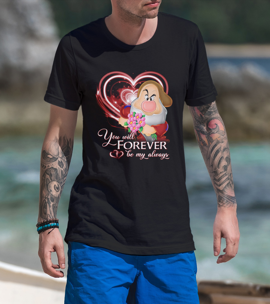 Grumpy You Will Forever Be My Always Heart And Flowers T-Shirt