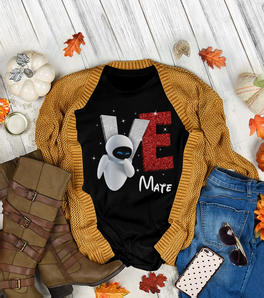 Eve Mate Wall-E Sparkling Letters With Effect T-Shirt