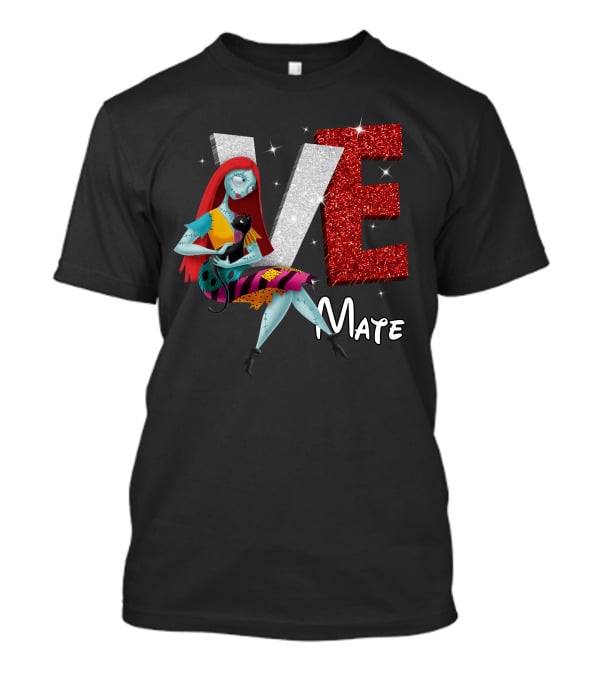 Love Mate Sally Halloween Cat T-Shirt