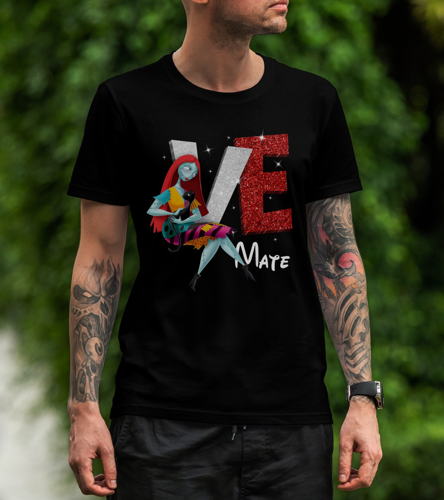 Love Mate Sally Halloween Cat T-Shirt