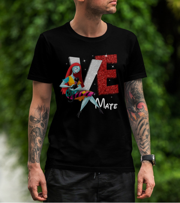 Sally Love Mate Red Black Cat T-Shirt