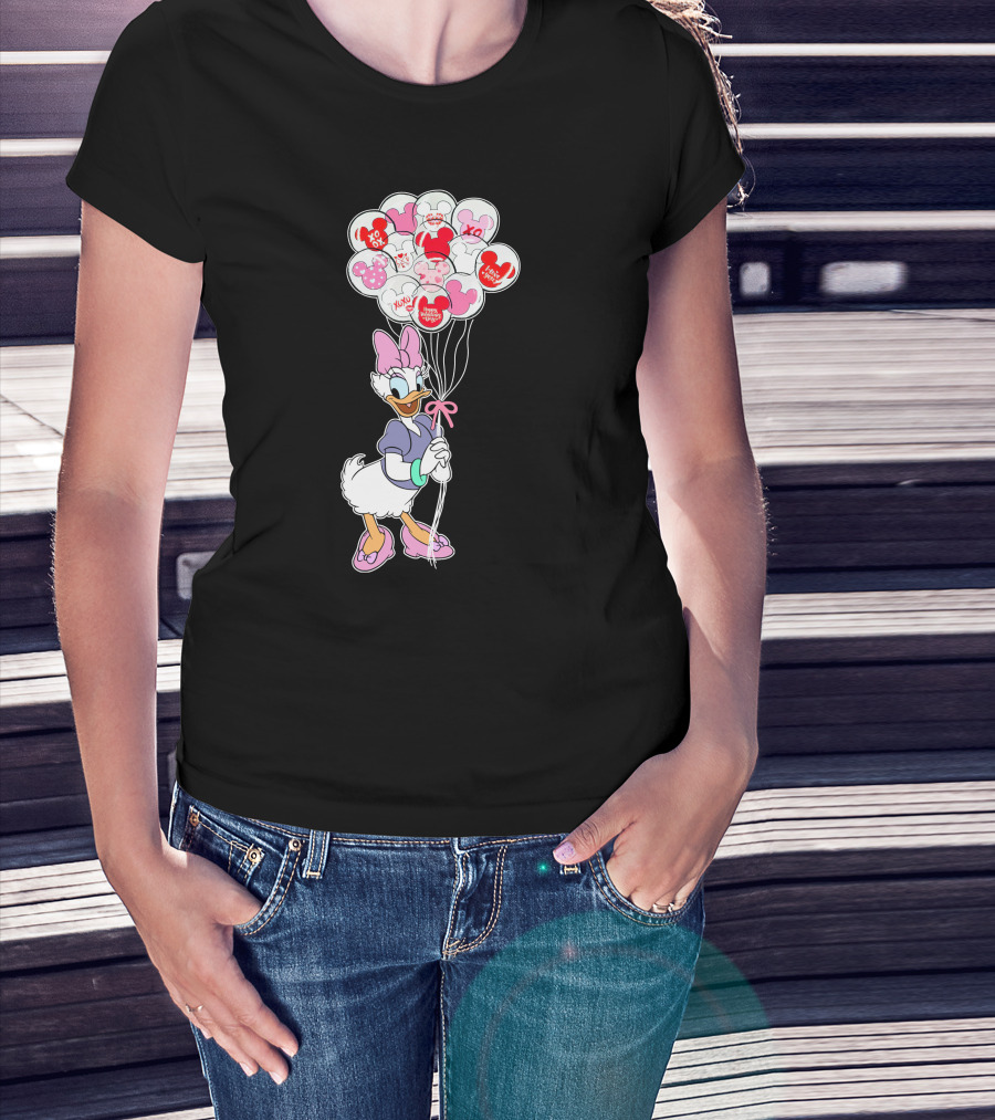 Daisy Duck Balloons Xo Love Minnie Mouse Icons T-Shirt