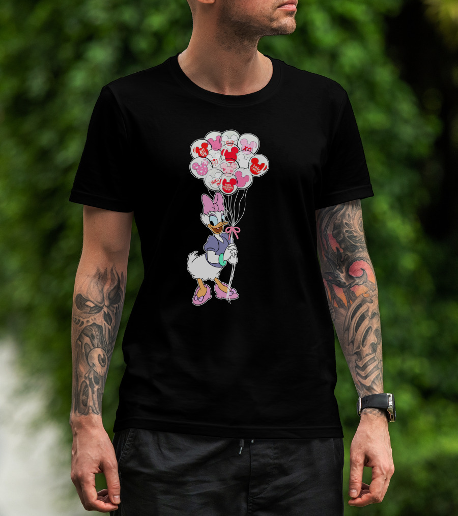 Daisy Duck Balloons Xo Love Minnie Mouse Icons T-Shirt