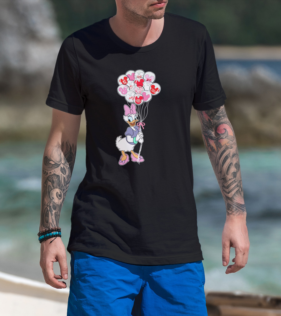Daisy Duck Balloons Xo Love Minnie Mouse Icons T-Shirt