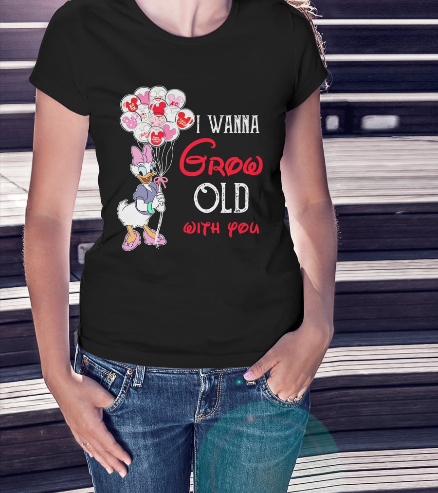 I Wanna Grow Old With You Daisy Balloons T-Shirt