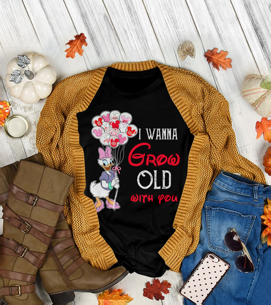 I Wanna Grow Old With You Daisy Balloons T-Shirt