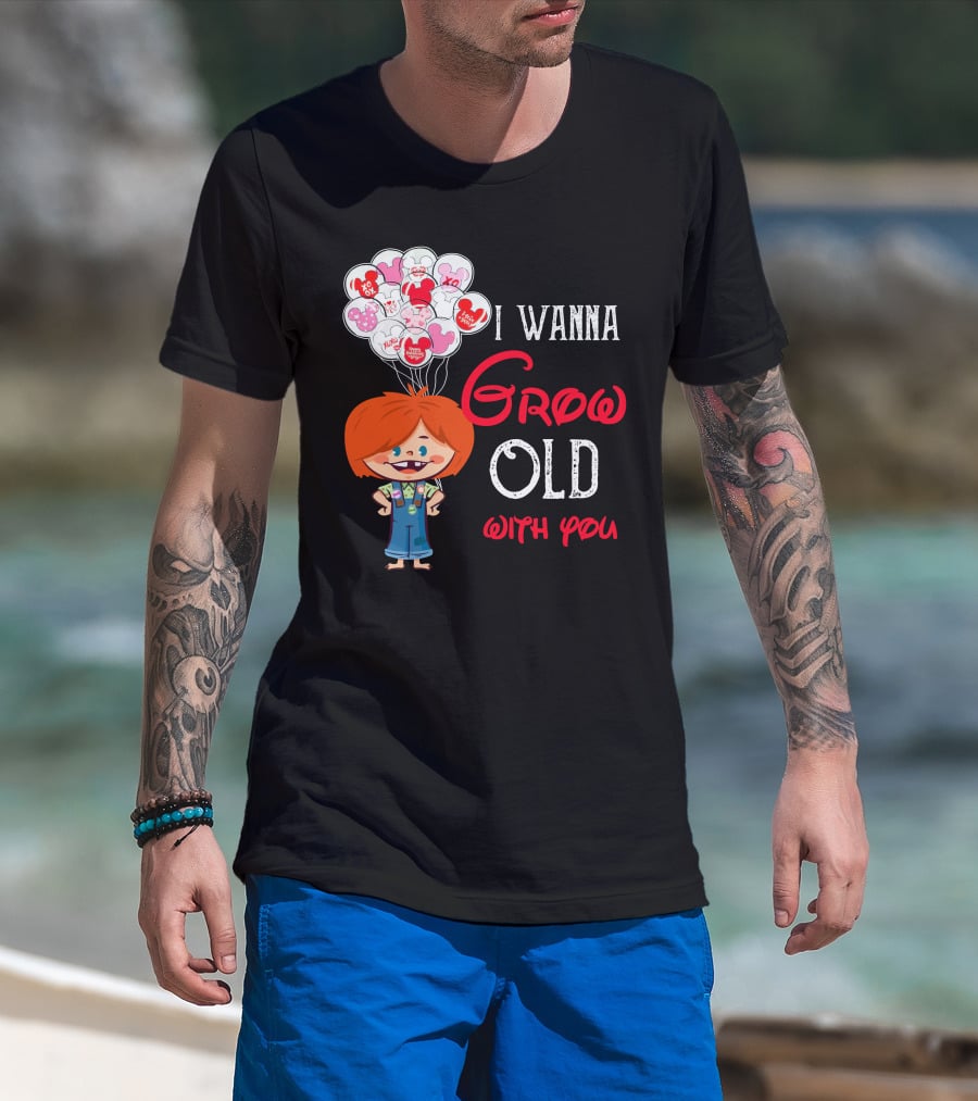 I Wanna Grow Old With You Balloons Xo Character T-Shirt