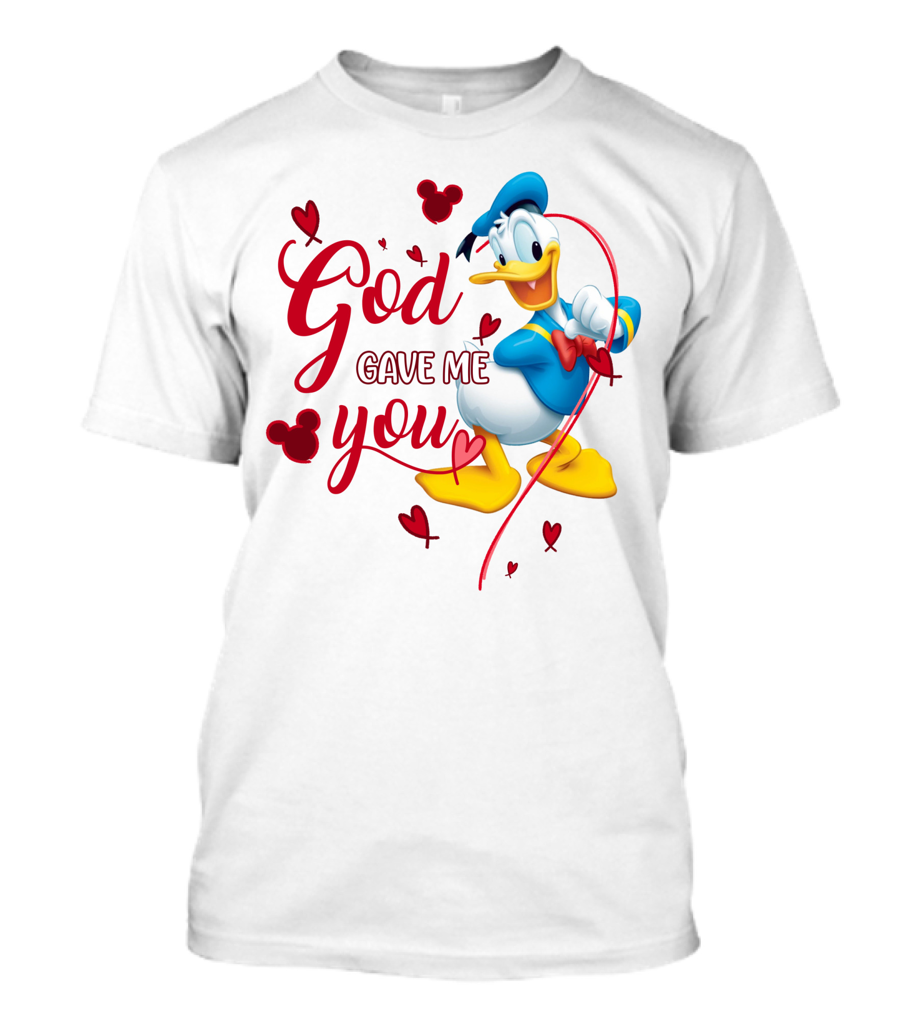 God Gave Me You Donald Duck Hearts Mickey Icons T-Shirt