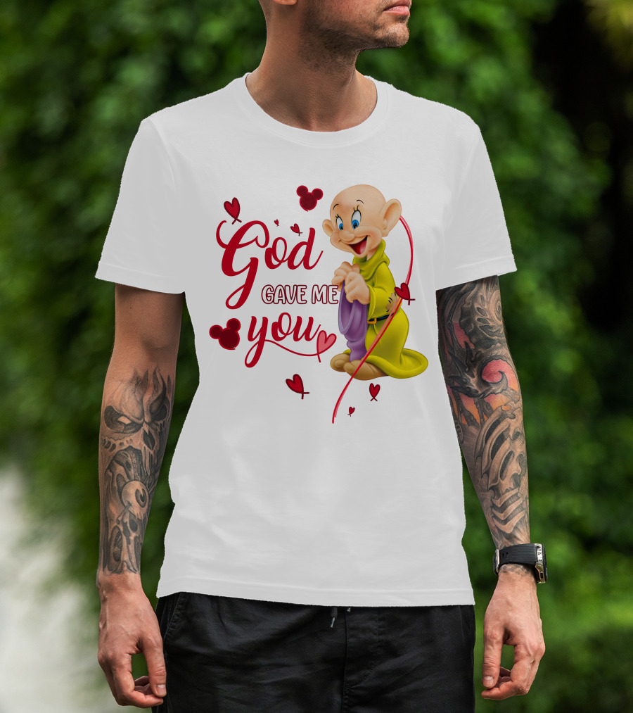 God Gave Me You Dopey Hearts Mickey Heads T-Shirt