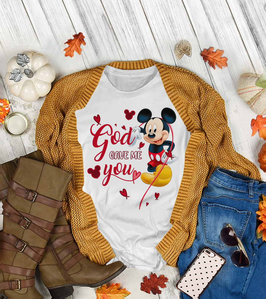 God Gave Me You Mickey Mouse Hearts T-Shirt