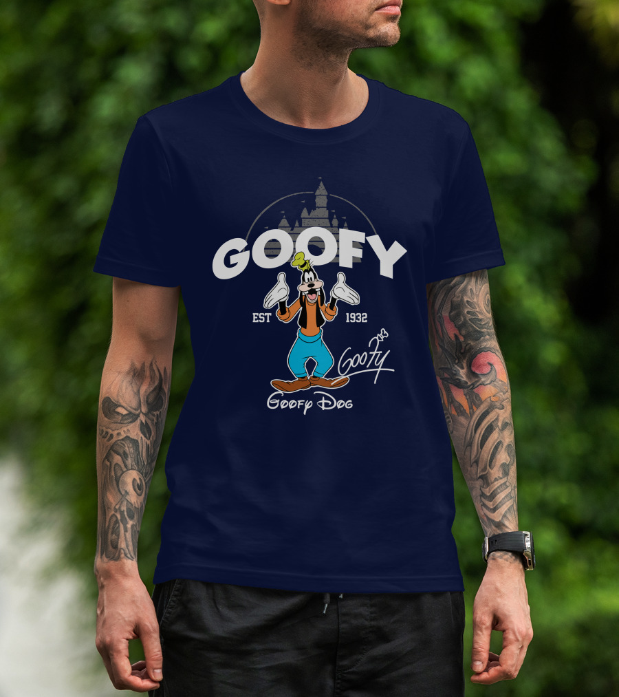 Goofy Est 1932 Goofy Dog Castle T-Shirt