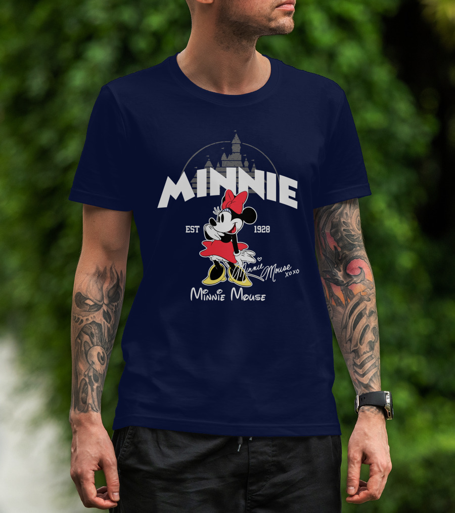 Minnie Mouse Est 1928 Mickey Disney Castle T-Shirt