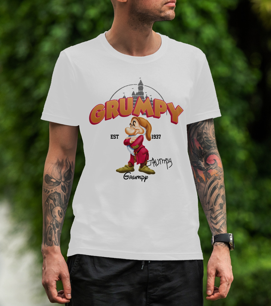 Grumpy Est 1937 Seven Dwarfs Character Disney T-Shirt