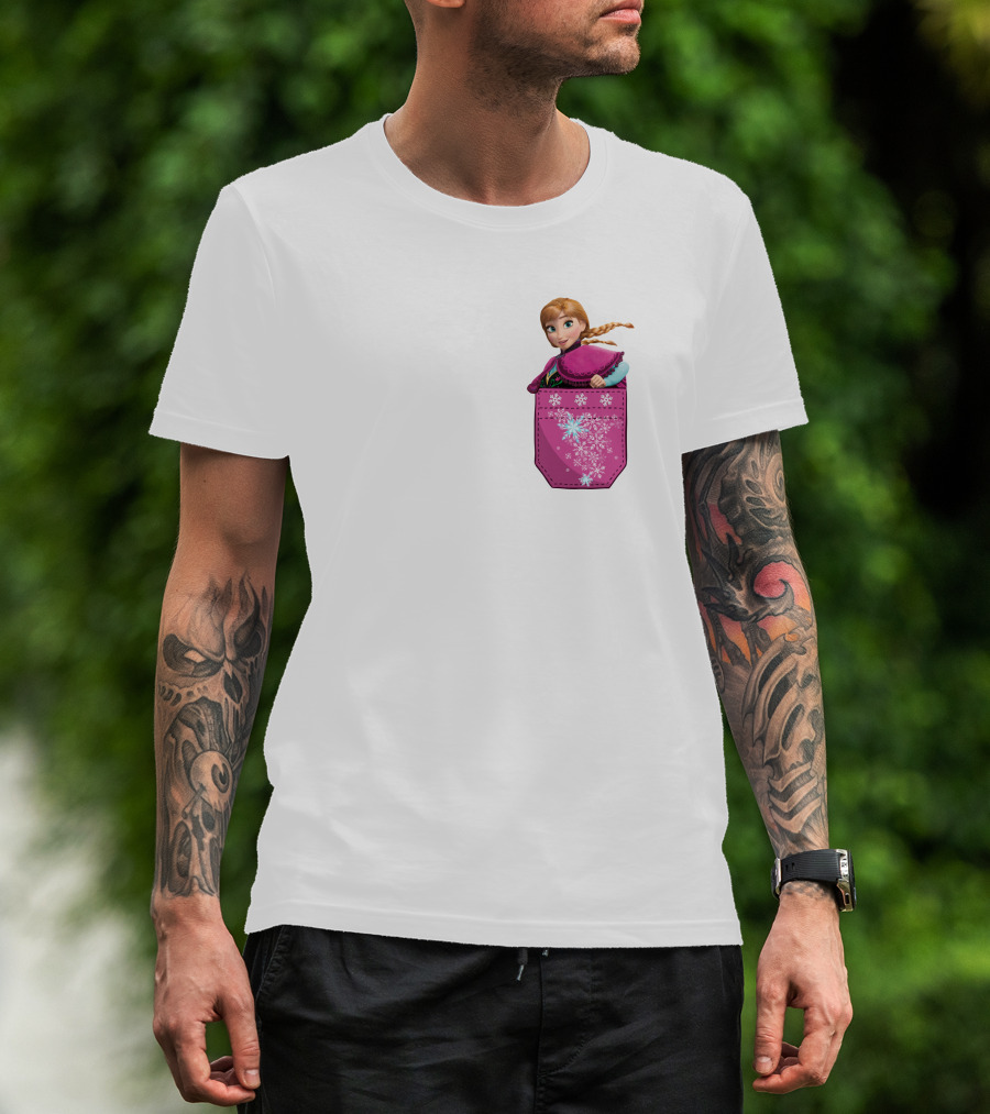 Anna Frozen Snowflake Pocket T-Shirt