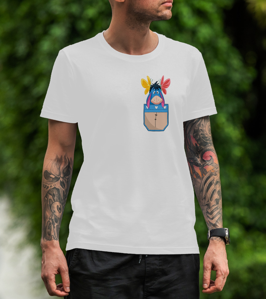 Eeyore In Floral Pocket Patchadorable T-Shirt