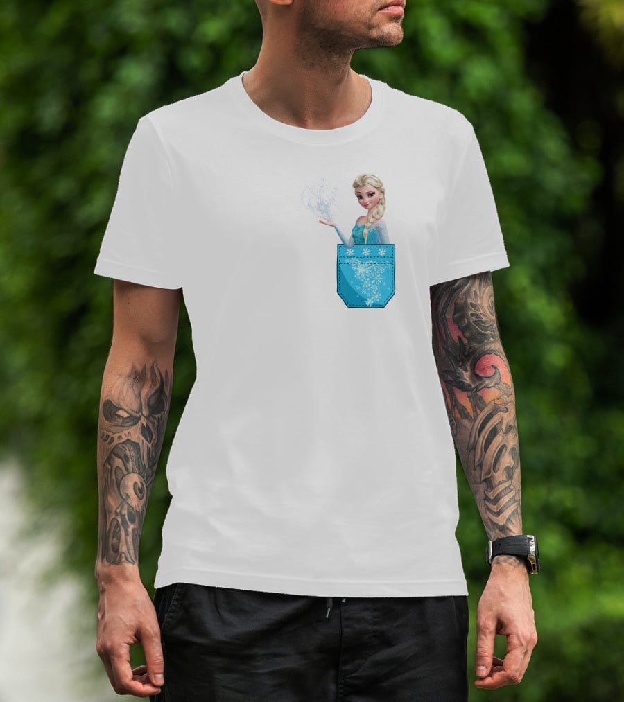 Elsa Pocket Magic Snowflakes Frozen Disney T-Shirt