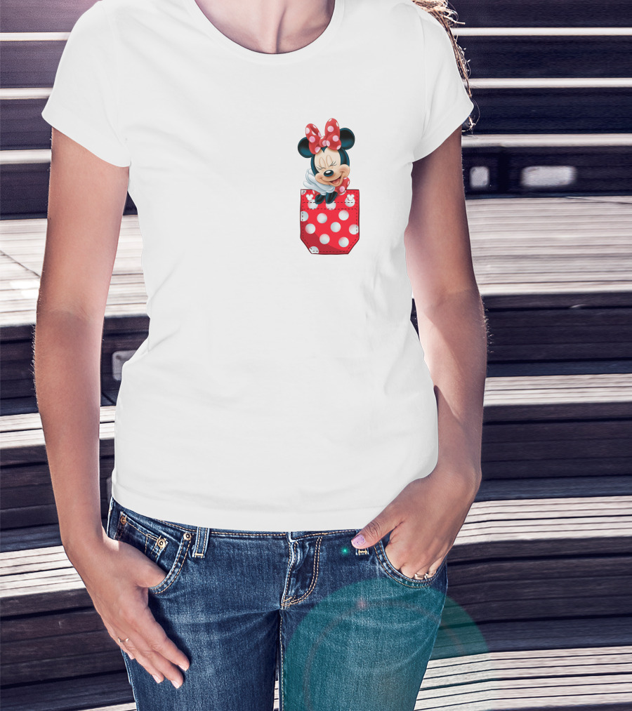 Minnie Mouse Polka Dot Pocket Fun T-Shirt
