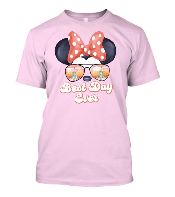 Minnie Mouse Best Day Ever Castle Sunglasses T-Shirt