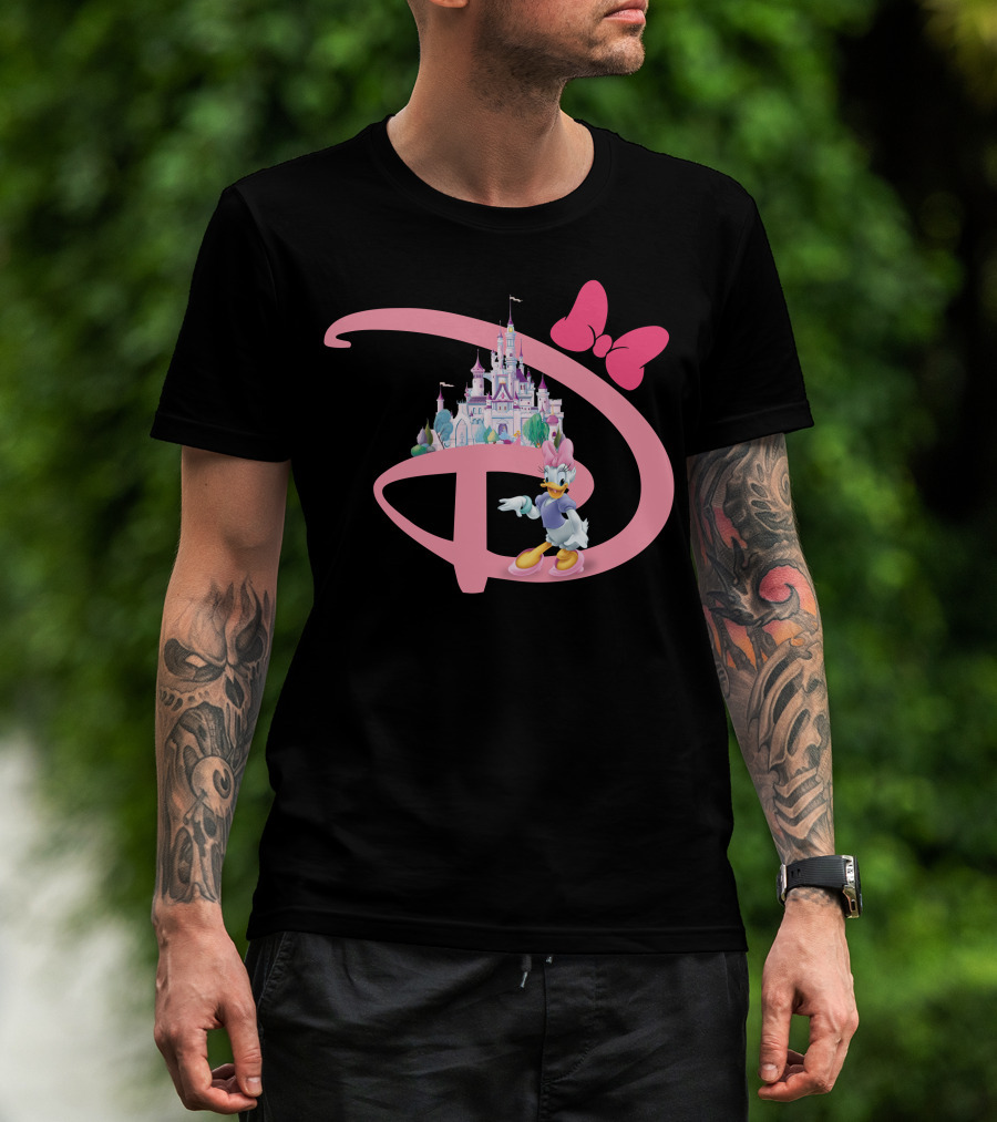 Daisy Duck Pink Disney Castle Bow T-Shirt