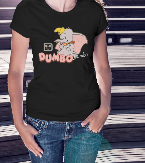 Dumbo Disney Classic Character Vintage Style With Mickey Mouse T-Shirt