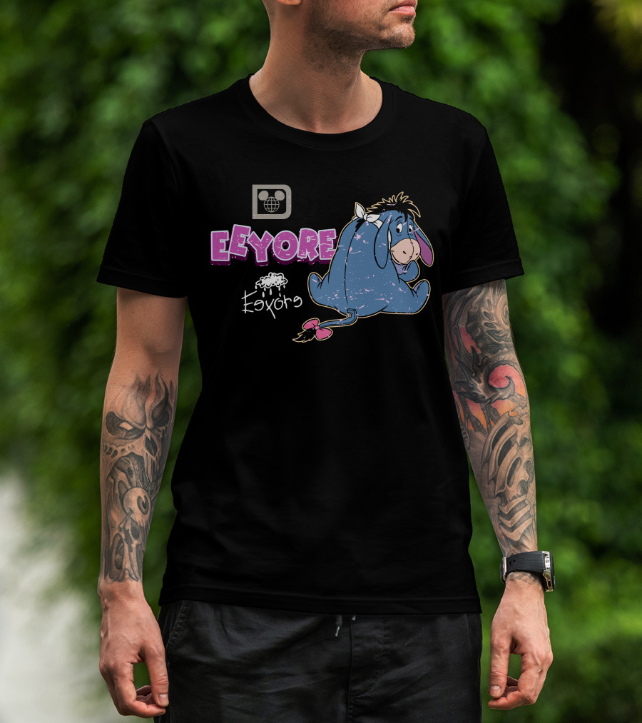 Eeyore Vintage Style Disney Logo With Eeyore T-Shirt