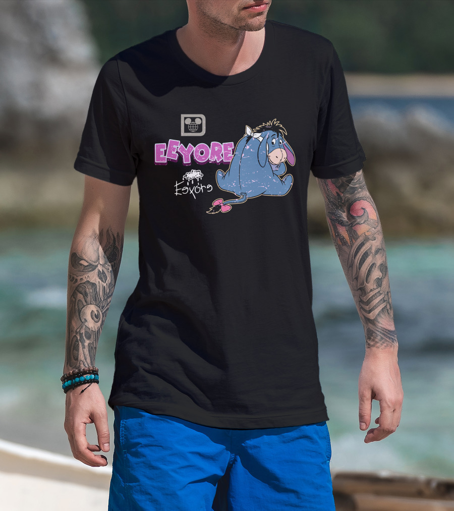 Eeyore Vintage Style Disney Logo With Eeyore T-Shirt