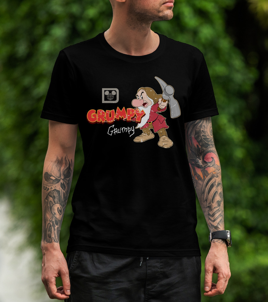 Disney Grumpy Character With Pickaxe T-Shirt