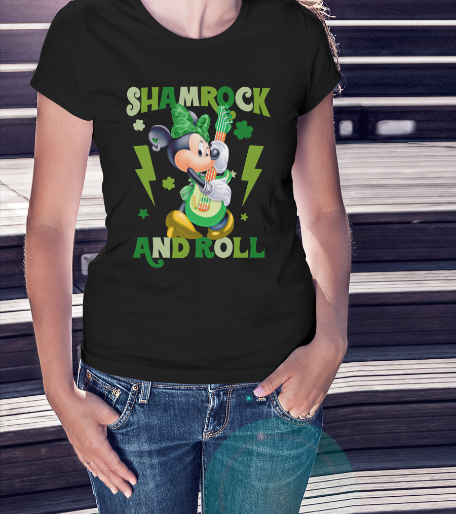 Minnie Shamrock And Roll T-Shirt