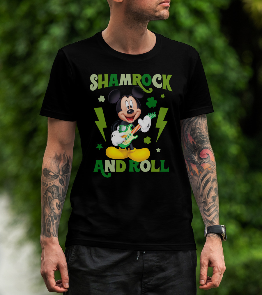 Shamrock And Roll Mickey T-Shirt