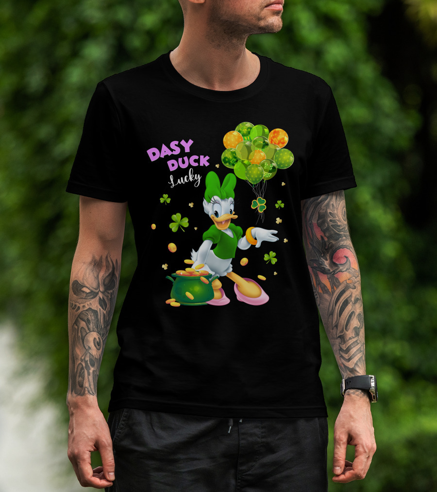 Daisy Duck Lucky St. Patrick's Day Balloons And Shamrocks T-Shirt