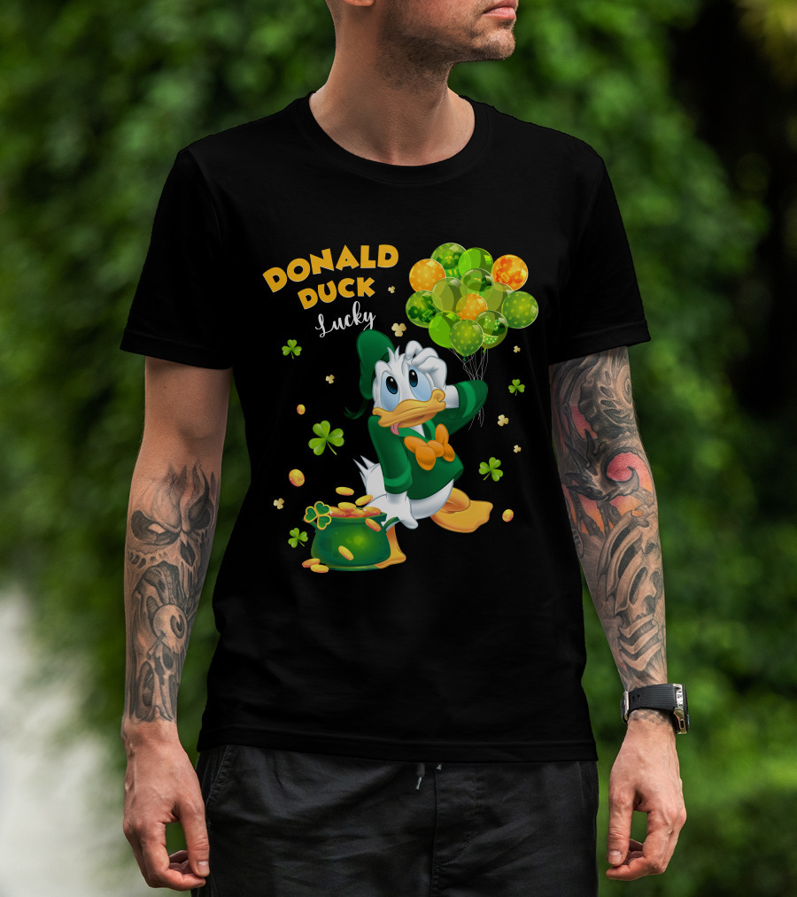 Donald Duck Lucky St. Patrick's Day Balloons T-Shirt