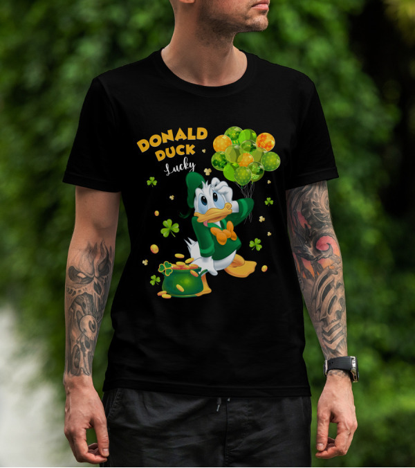 Donald Duck Lucky St. Patrick's Day Balloons T-Shirt