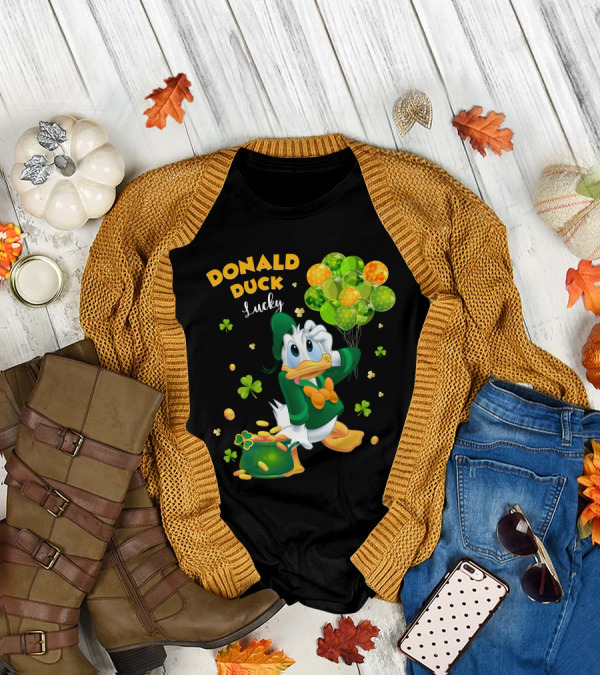 Donald Duck Lucky St. Patrick's Day Balloons T-Shirt