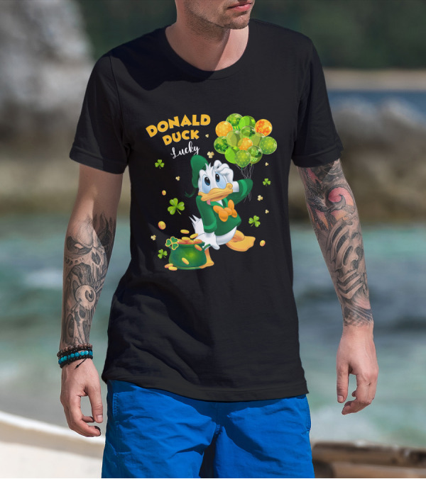 Donald Duck Lucky St. Patrick's Day Balloons T-Shirt