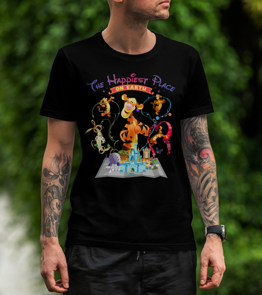 The Happiest Place On Earth Tigger Disney Theme Park Magic T-Shirt