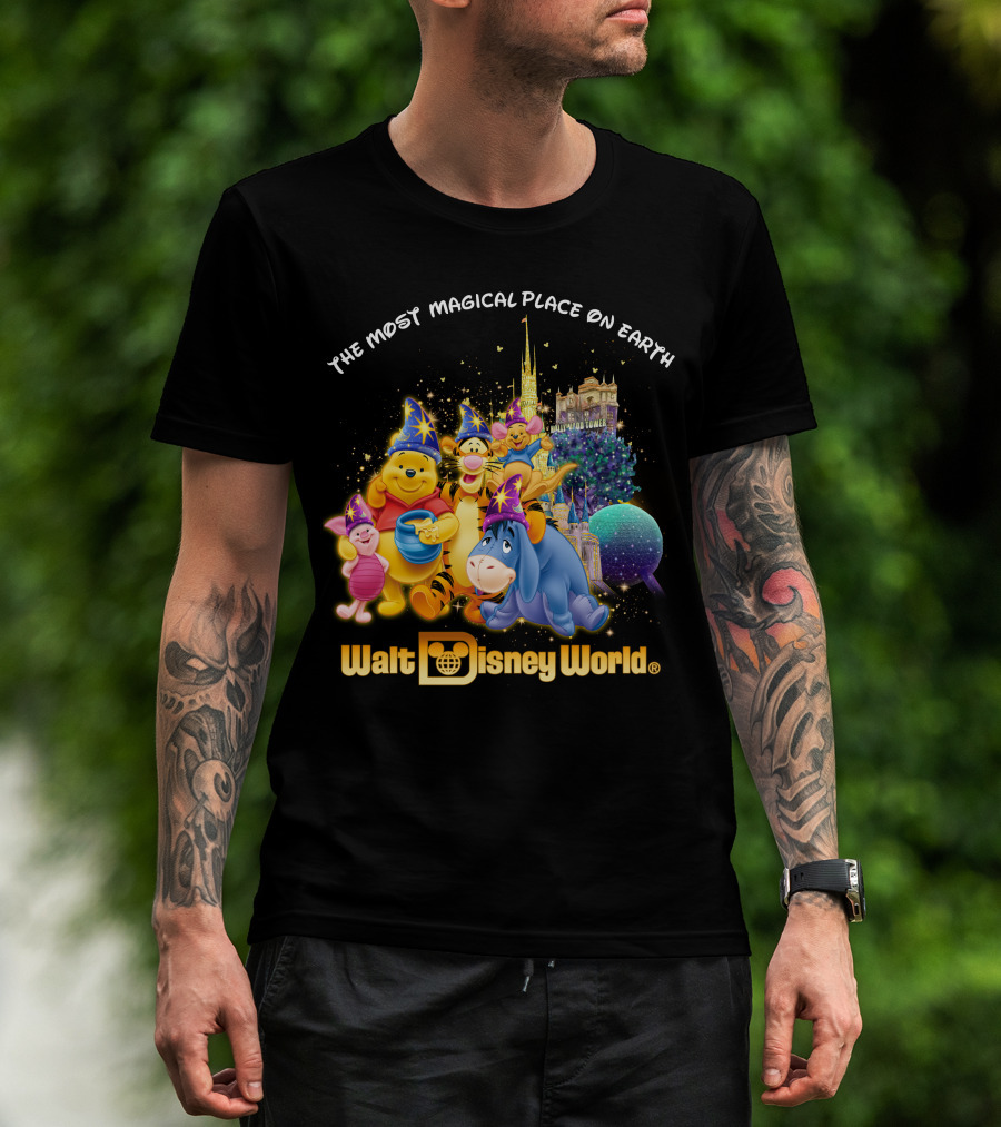 The Most Magical Place On Earth Walt Disney World Winnie The Pooh T-Shirt