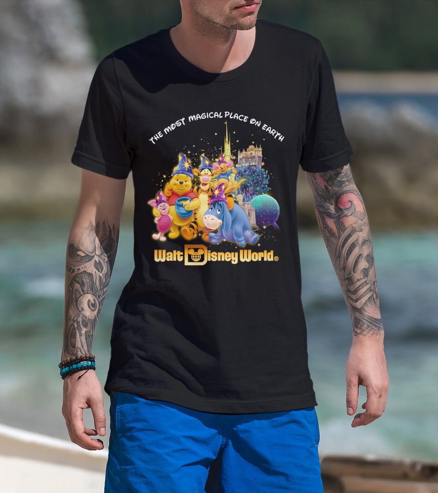 The Most Magical Place On Earth Walt Disney World Winnie The Pooh T-Shirt