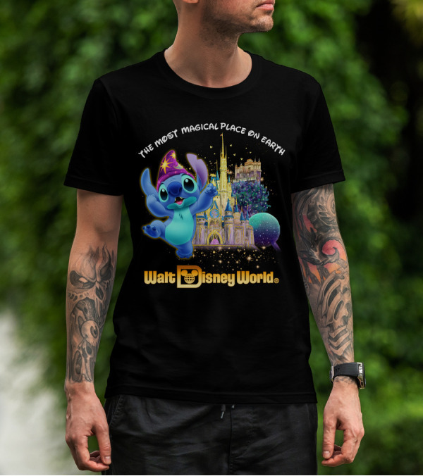 The Most Magical Place On Earth Walt Disney World Stitch T-Shirt