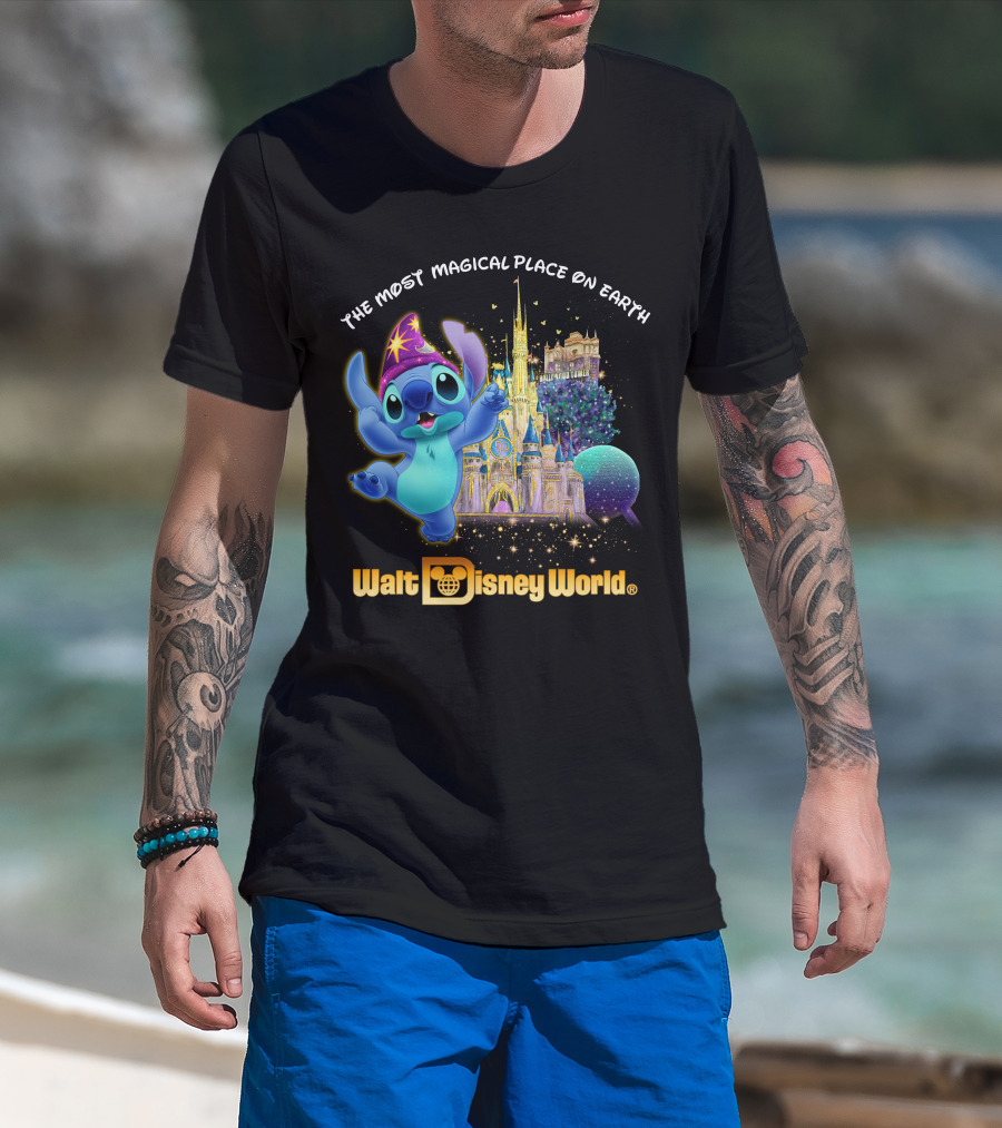 The Most Magical Place On Earth Walt Disney World Stitch T-Shirt