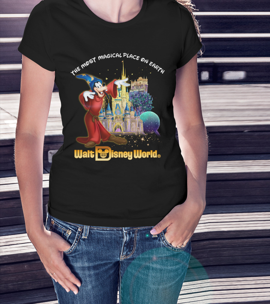 The Most Magical Place On Earth Walt Disney World Goofy Sorcerer's Apprentice T-Shirt