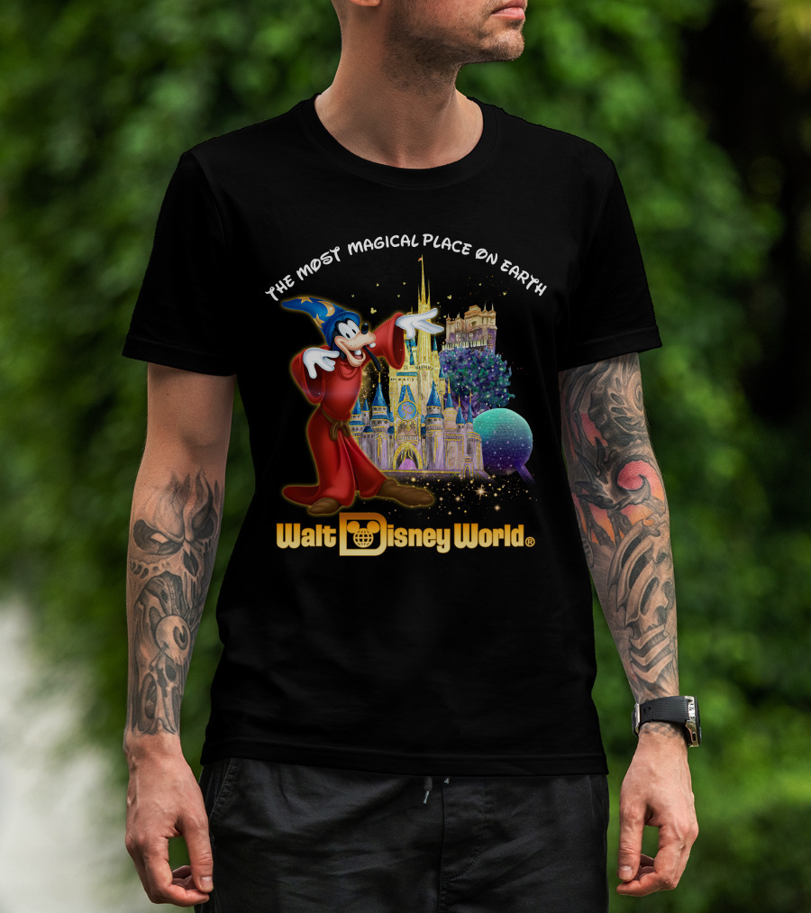 The Most Magical Place On Earth Walt Disney World Goofy Sorcerer's Apprentice T-Shirt