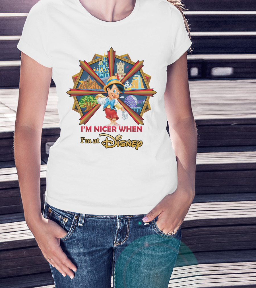 I'm Nicer When I'm At Disney Pinocchio T-Shirt