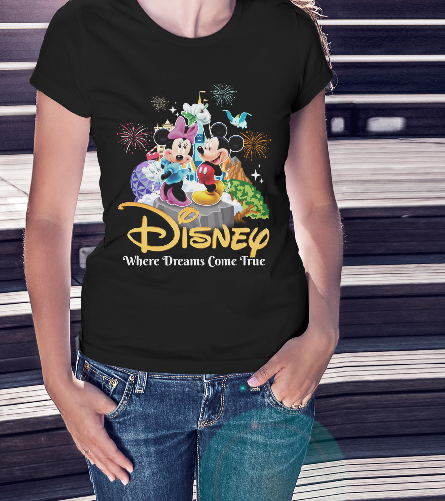 Disney Mickey And Minnie Where Dreams Come True T-Shirt